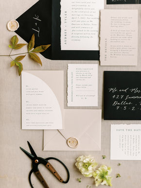 neutral elegant wedding invitation store