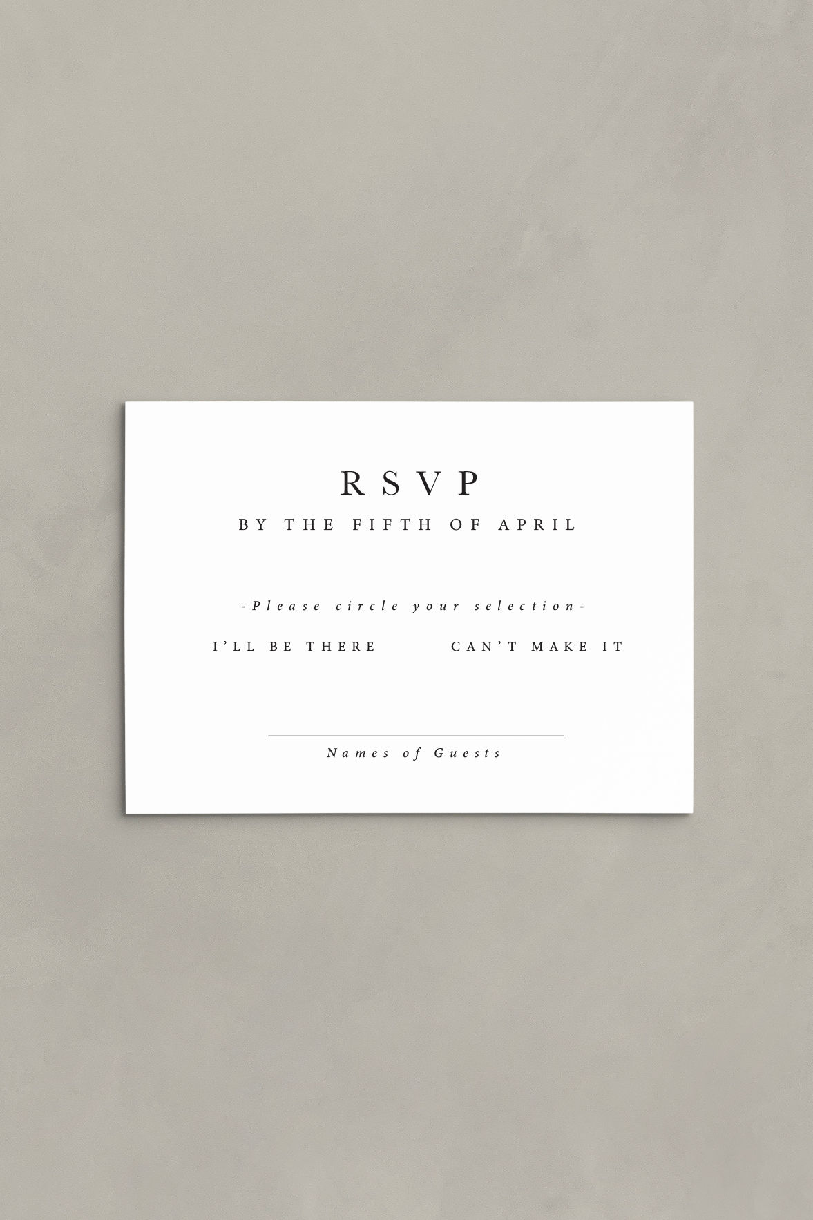 Crew / RSVP Card