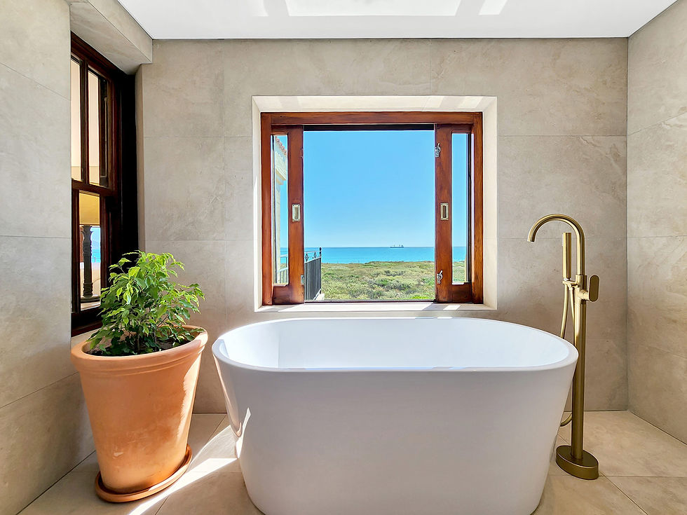 main bathroom bath with ocean view