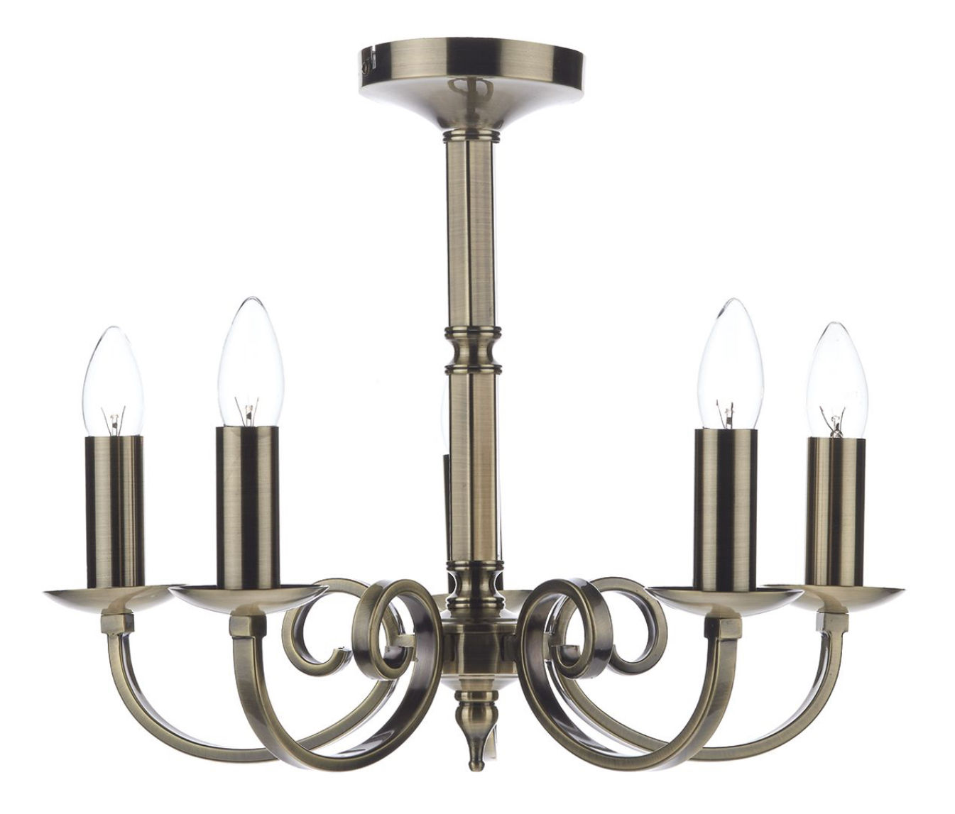 MURRAY 5 LIGHT DUAL MOUNT PENDANT ANTIQUE BRASS