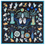 Thumbnail: Silk-Blend Square Scarf 60×60 -Multiple Colours & Prints