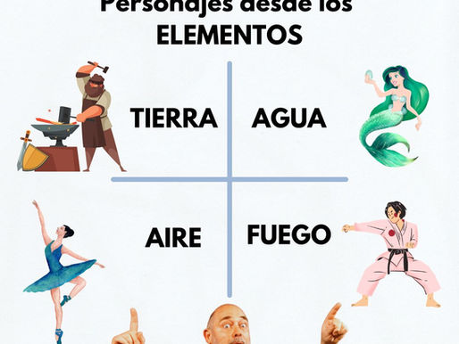 🔥💧🌪️⛰️ Creando personajes en Impro con los elementos: Fuego, Agua, Aire y Tierra