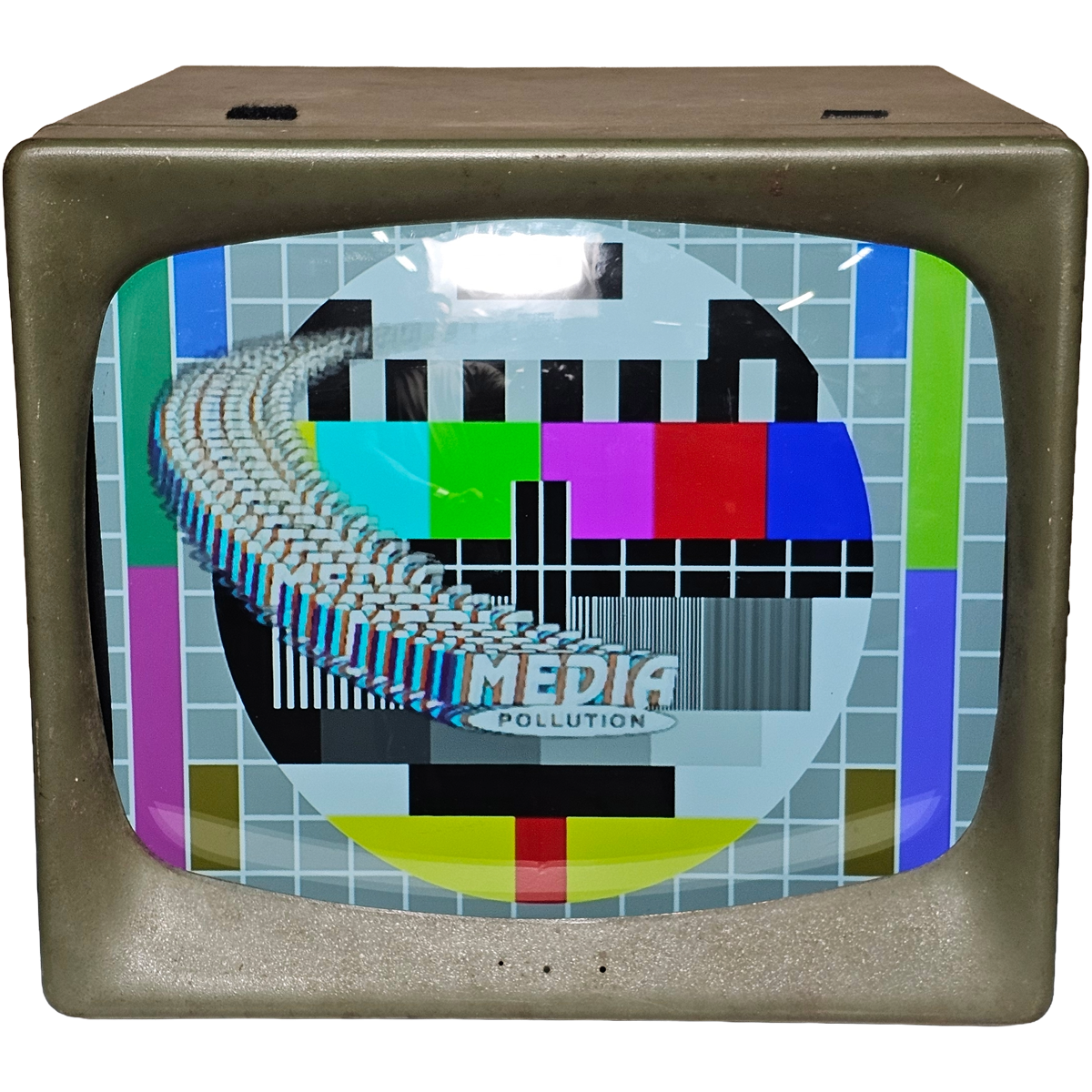 Silverstone 6102 Metal Color Green Patina LCD Retrofit CRT Vintage Television Retro TV 1960's 1950's Prop Rental