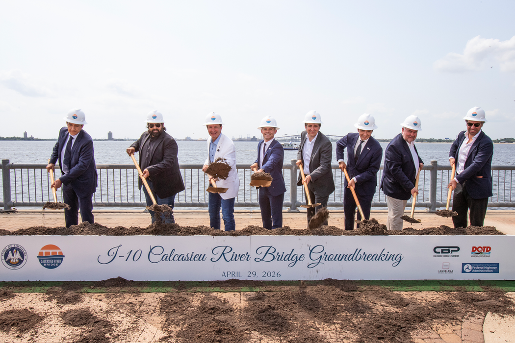 Photo of I-10 Calcasieu groundbreaking event - shovels