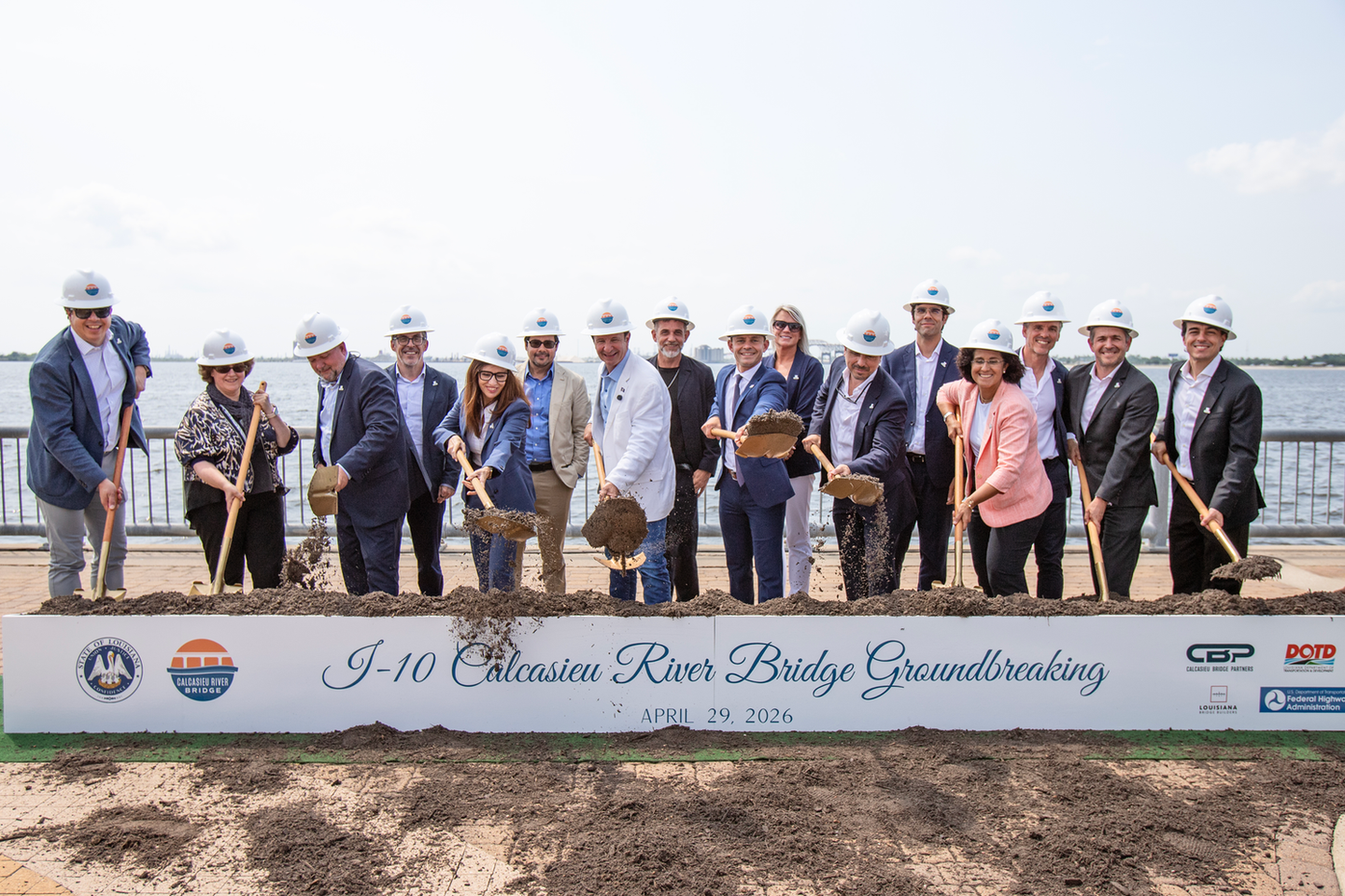 Photo of I-10 Calcasieu groundbreaking event - shovels