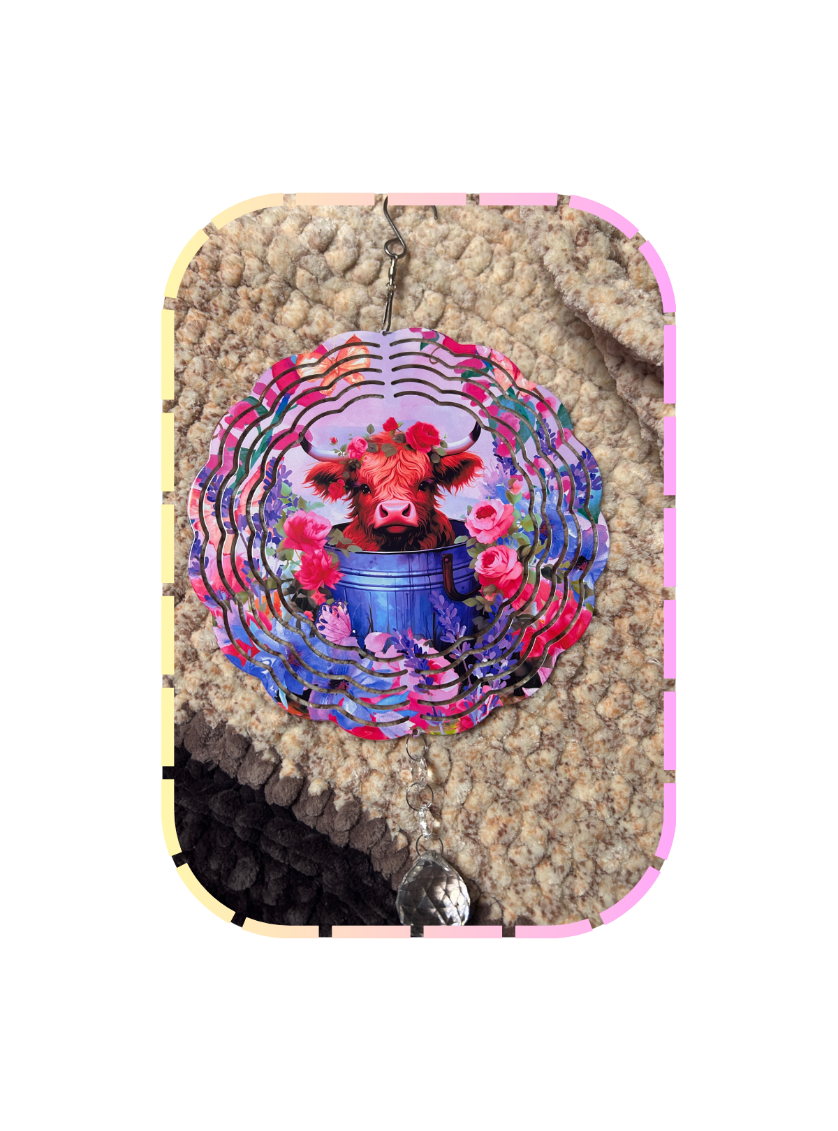 highland cow lovers - 8" Wind Spinner