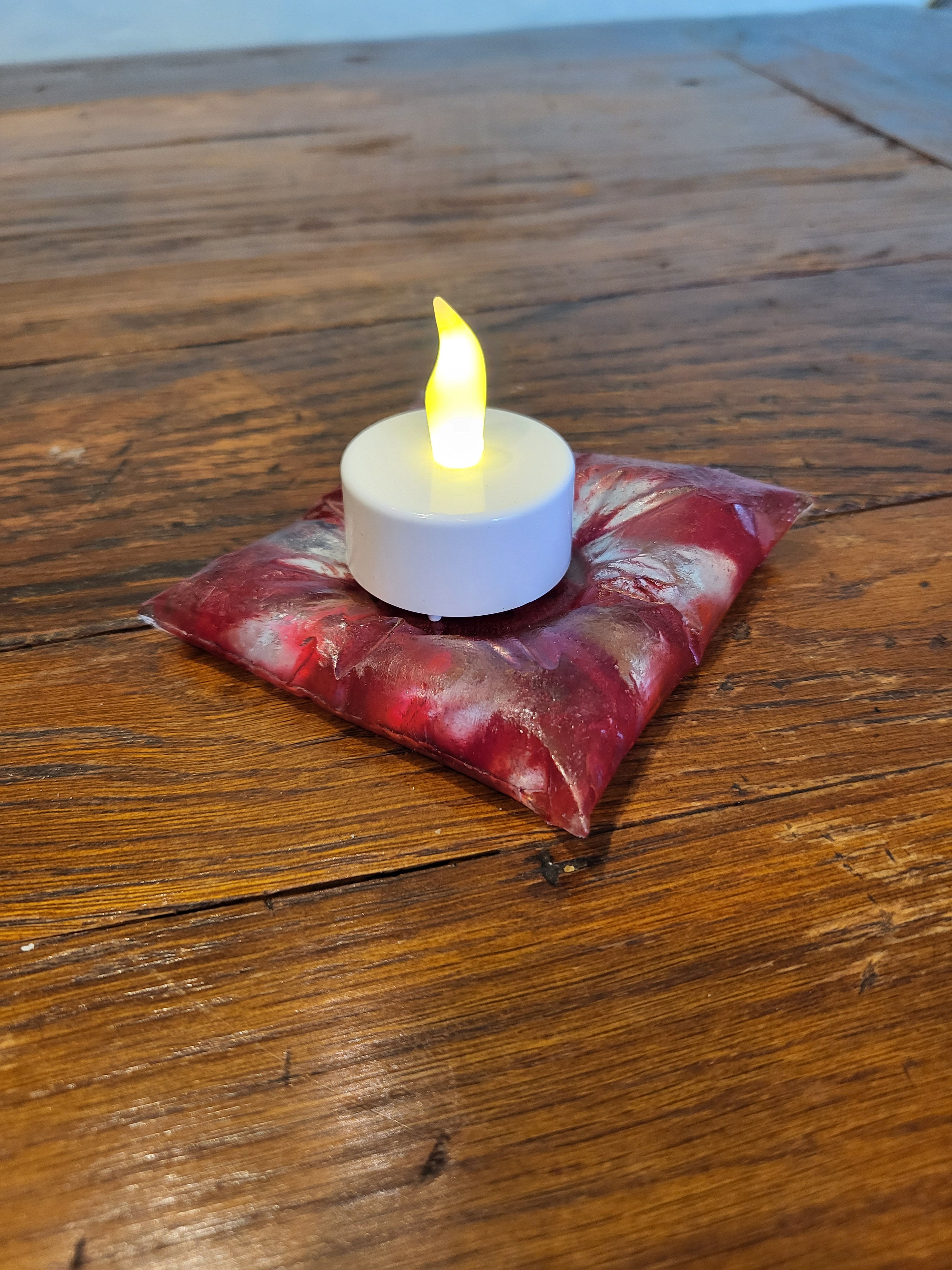 Teelichthalter in Kissenform