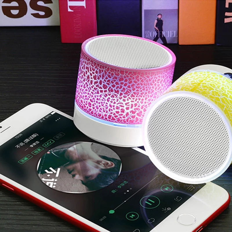 Thumbnail: Wireless Bluetooth Speaker Mini PC Loudspeaker Crack LED SD Card USB Subwoofer P