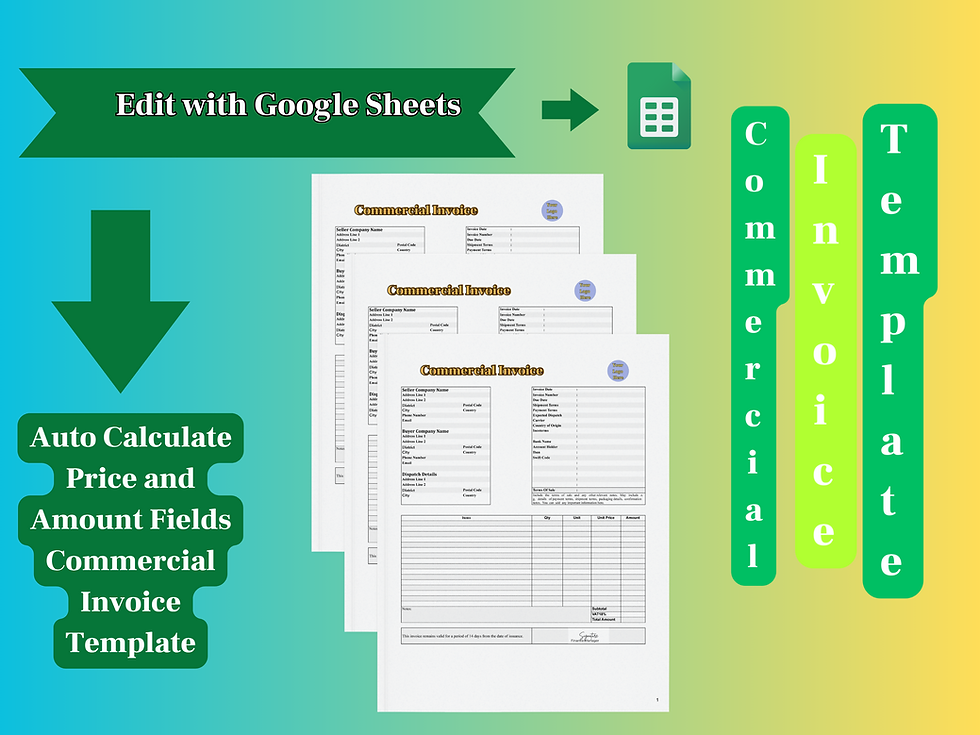 Thumbnail: View of automatic fillable invoice.