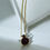 Thumbnail: Pomegranate Ruby Pink Pendant Necklace Gold