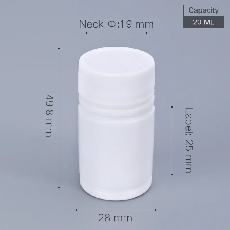 Thumbnail: 20-200ml Empty Plastic Medicine Bottles With Screw Cap Pill Tablet Container