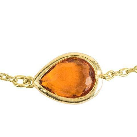 Miniaturbild: Pisa Mini Teardrop Bracelet Gold Citrine