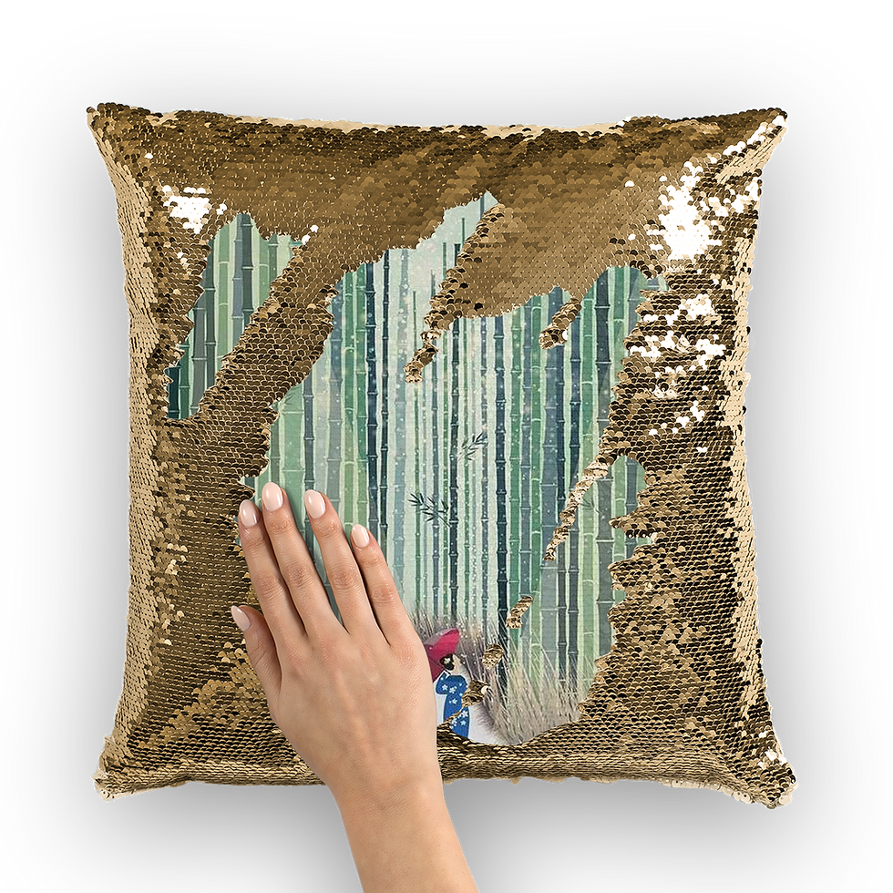 京都市 (Kyoto) Sequin Cushion Cover