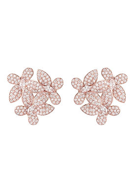 Flowers Large Stud Earrings Rosegold