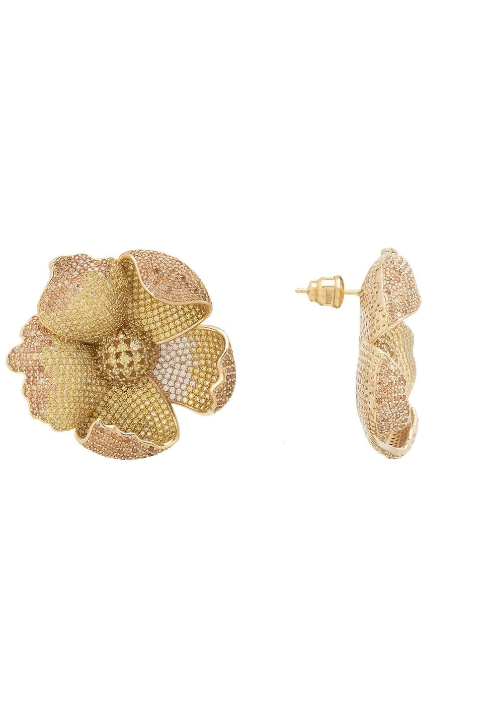 Miniaturbild: Poppy Flower Lemon Earrings Gold