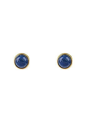 Petite Gemstone Earrings Gold Lapis Lazuli