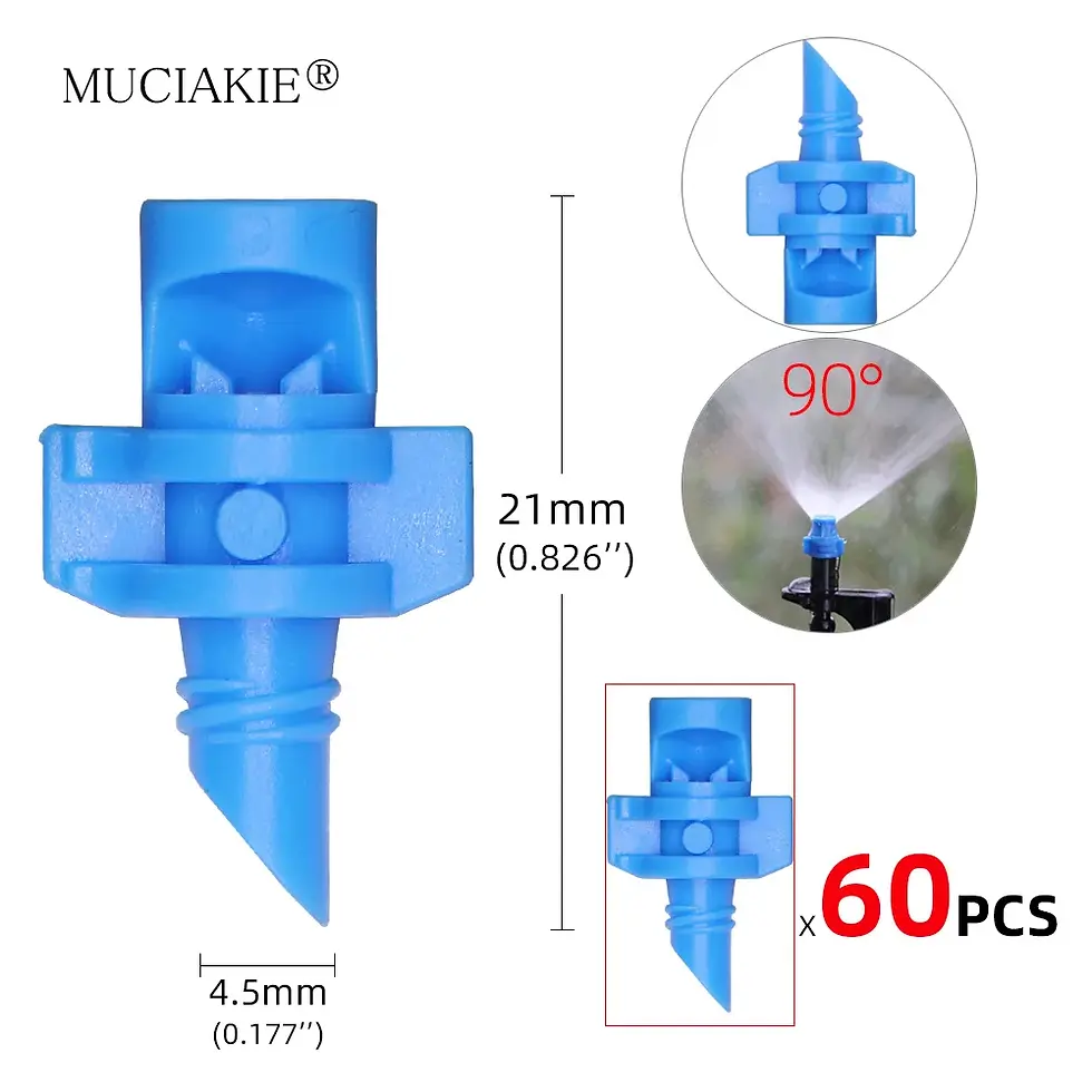 Miniaturbild: MUCIAKIE 60pcs/Pack 90 180 360 Degree Refraction Nozzle