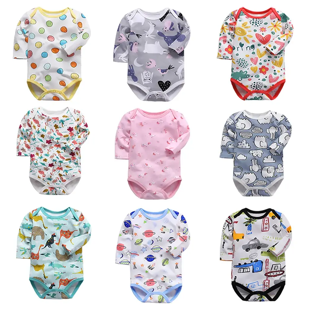 Newborn Bodysuit Baby Babies Bebes Clothes Long Sleeve Cotton