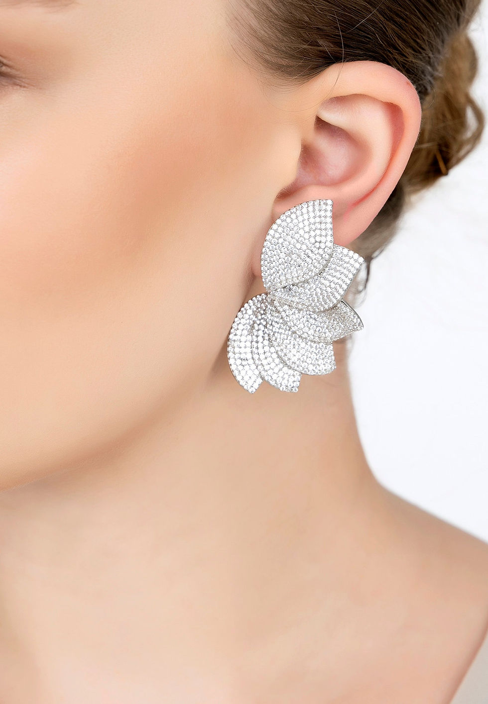 Miniaturbild: Tropicana Wave Earrings White Silver