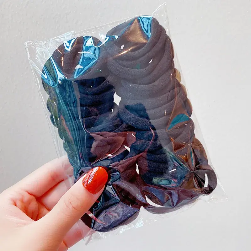 Thumbnail: 50/100pcs/Set Girls Colorful Nylon Small Elastic Hair Bands