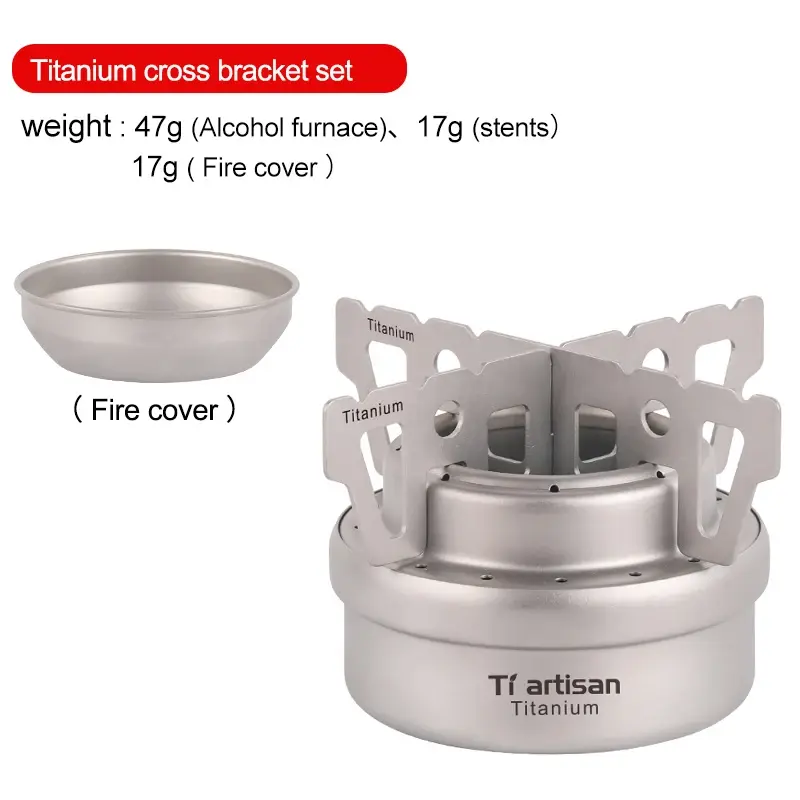 Miniaturbild: Tiartisan Outdoor Camping Hiking  Mini Liquid Alcohol Stove