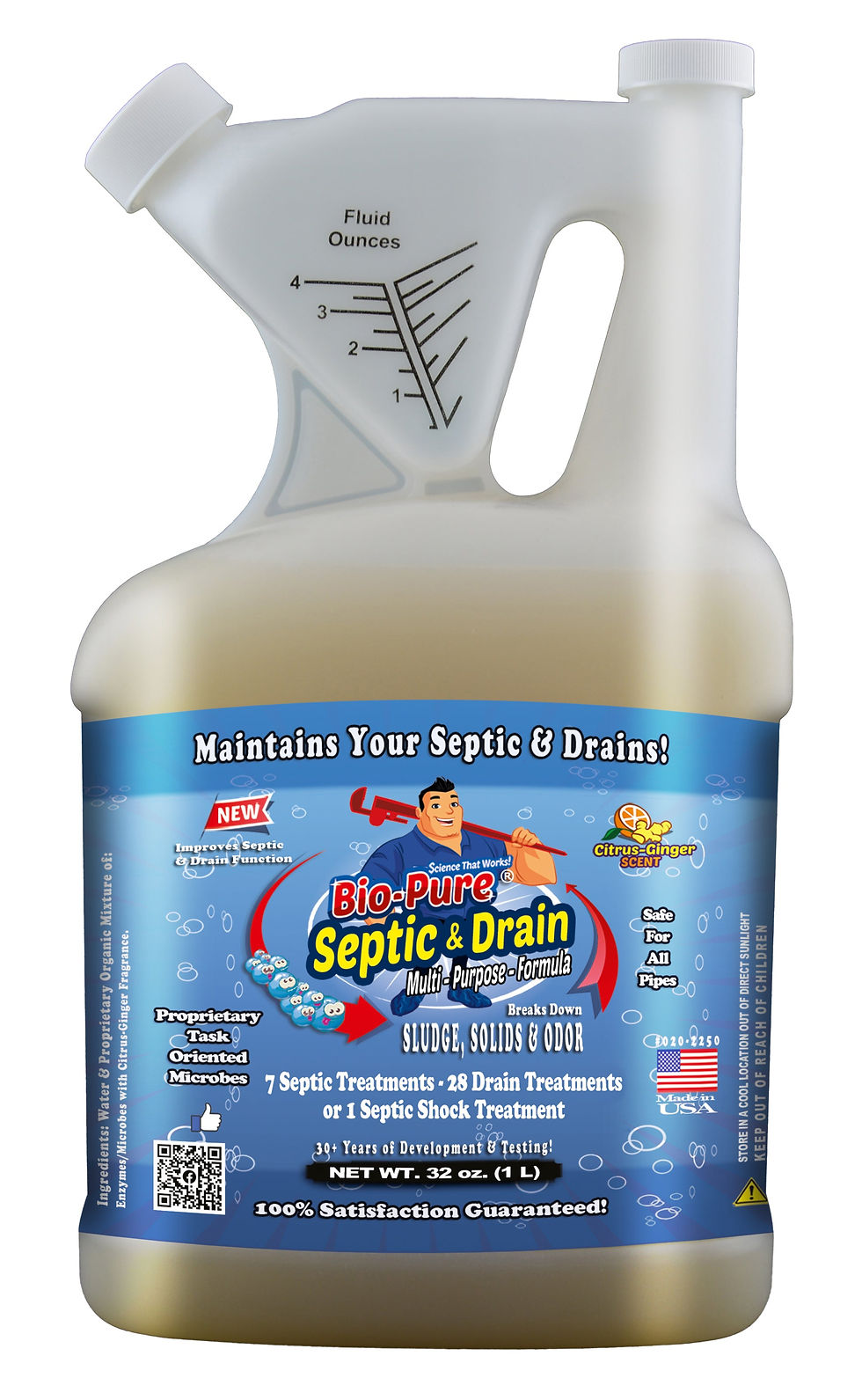 Bio-Pure Septic & Drain + RV Restore & Maintain 32 Oz. - CASE OF 6