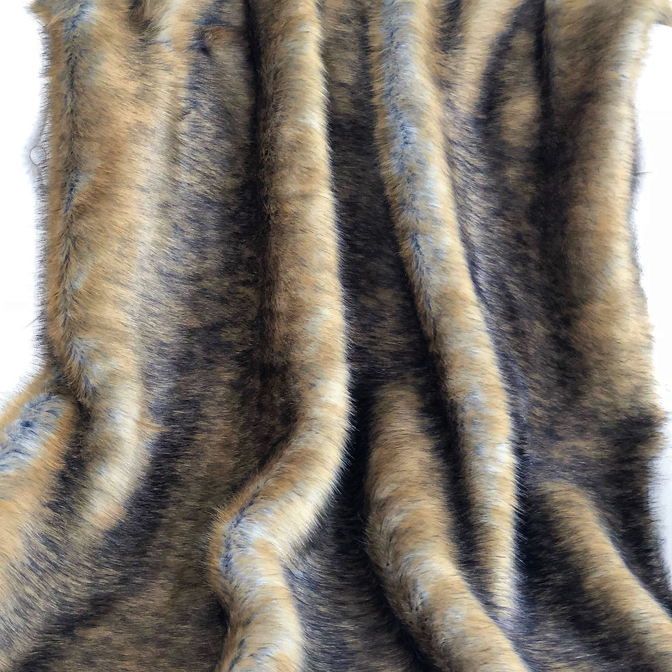 Miniaturbild: Brown and Grey Wild Grizzly Bear Faux Fur Luxury Throw