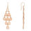 Thumbnail: Erviola Gemstone Cascade Earrings Rose Gold Rose Quartz