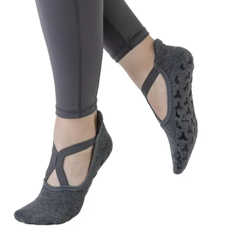 Thumbnail: Women Yoga Socks Anti Slip Bandage Sports Ladies Girls Ballet Socks Dance