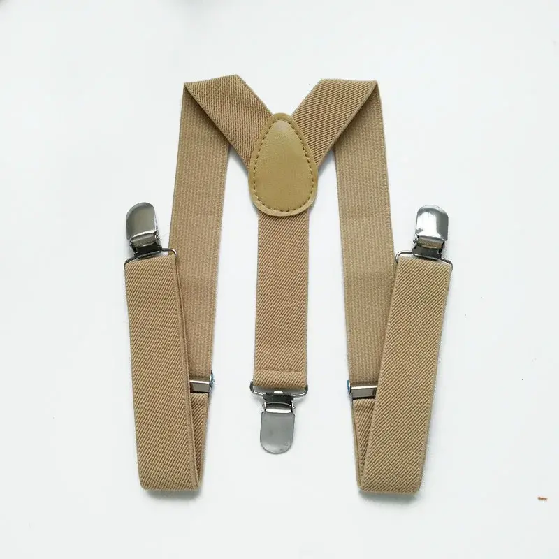Miniaturbild: Elastic Baby Boys Girls Suspenders Y Back Clips on Solid Color