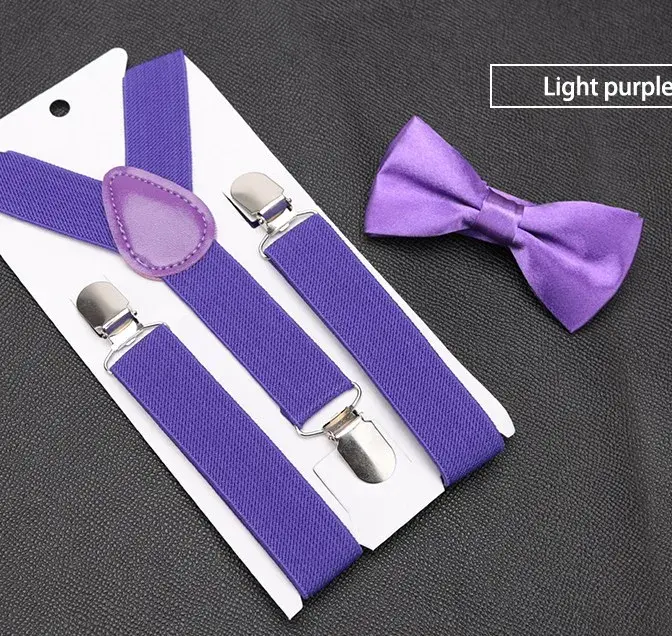 Miniaturbild: Kids Suspenders With Bowtie Fashion Children Bow Tie Set Boys Braces Girls