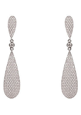 Latelita Long Drop Earrings Silver
