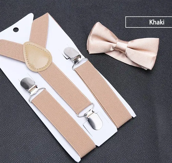 Miniaturbild: Kids Suspenders With Bowtie Fashion Children Bow Tie Set Boys Braces Girls