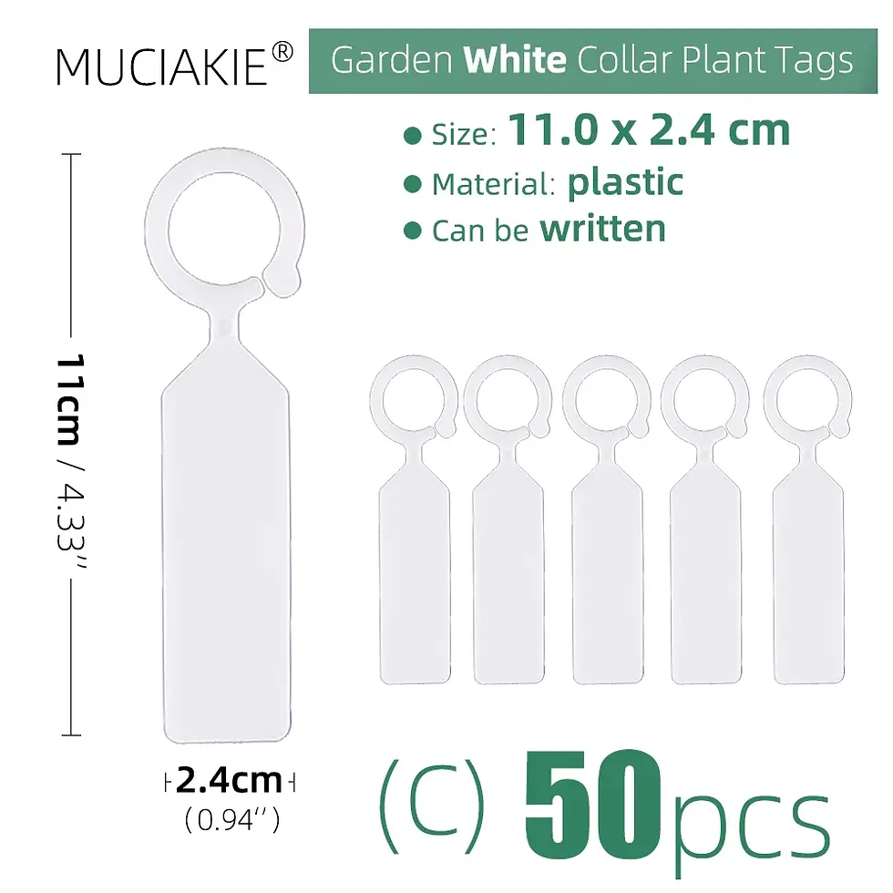 Miniaturbild: 50PCS High Quality Plastic Plants Tags Nursery Garden Ring