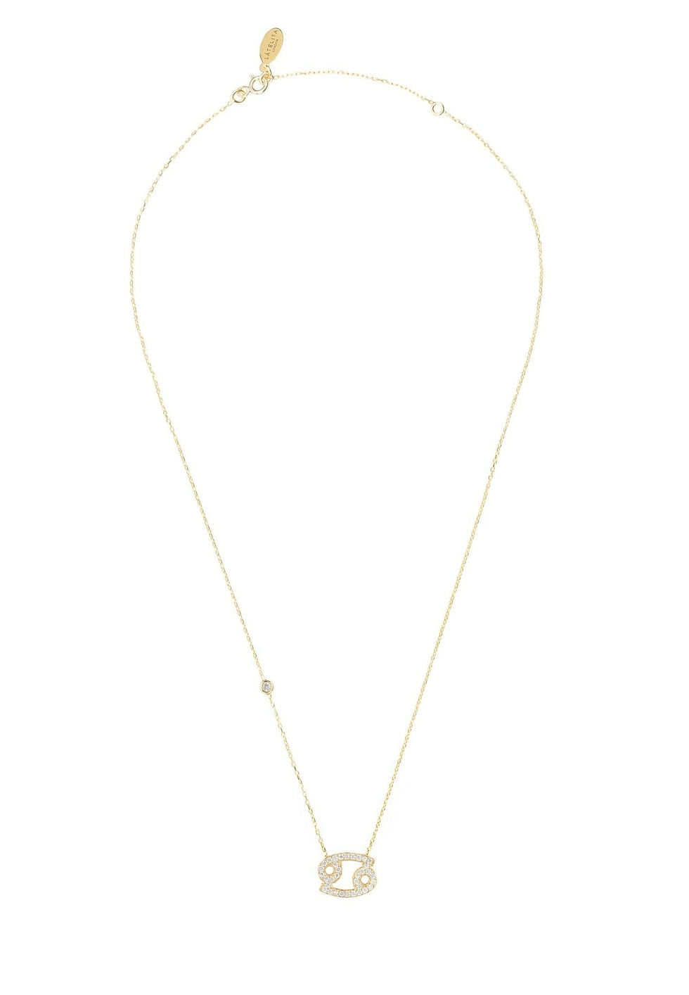 Miniaturbild: Zodiac Star Sign Pendant Necklace Gold Cancer