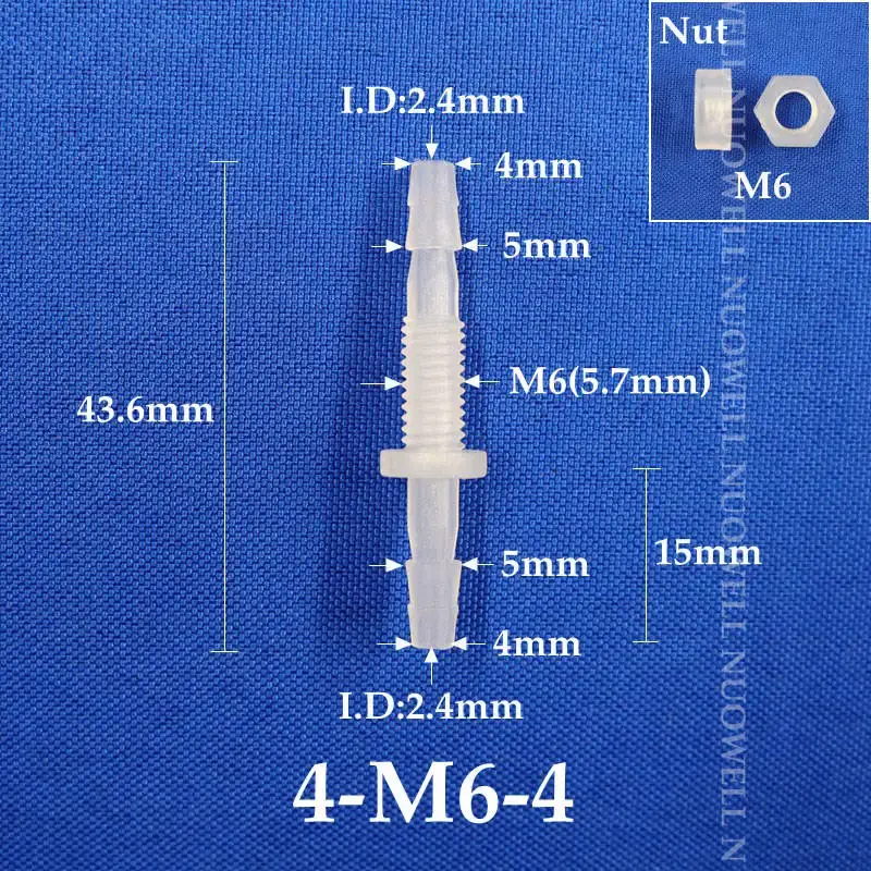 Miniaturbild: 5~200pcs M6~M10 PP Pipe Connectors Aquarium Accessories Fish Tank Adapter
