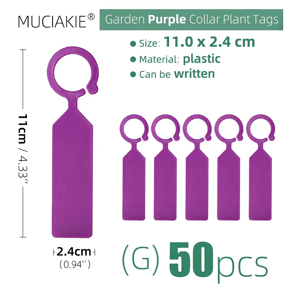Miniaturbild: 50PCS High Quality Plastic Plants Tags Nursery Garden Ring