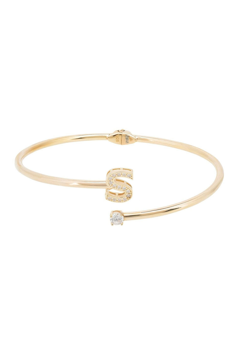 Thumbnail: Initial Bangle Gold S