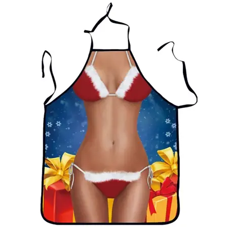 Thumbnail: 26 Colors Muscle Man Funny Kitchen Aprons for Woman Xmas Decoration Personality