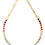 Thumbnail: Heart Garland Rainbow Gemstone Necklace Gold