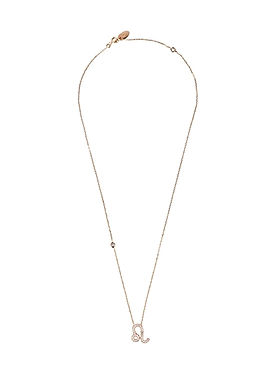 Zodiac Star Sign Pendant Necklace Rose Gold Leo