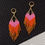 Miniaturbild: LOVE Pink Heart Ombre Fringe Earrings