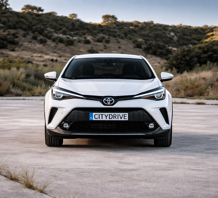 White Toyota C-HR front view