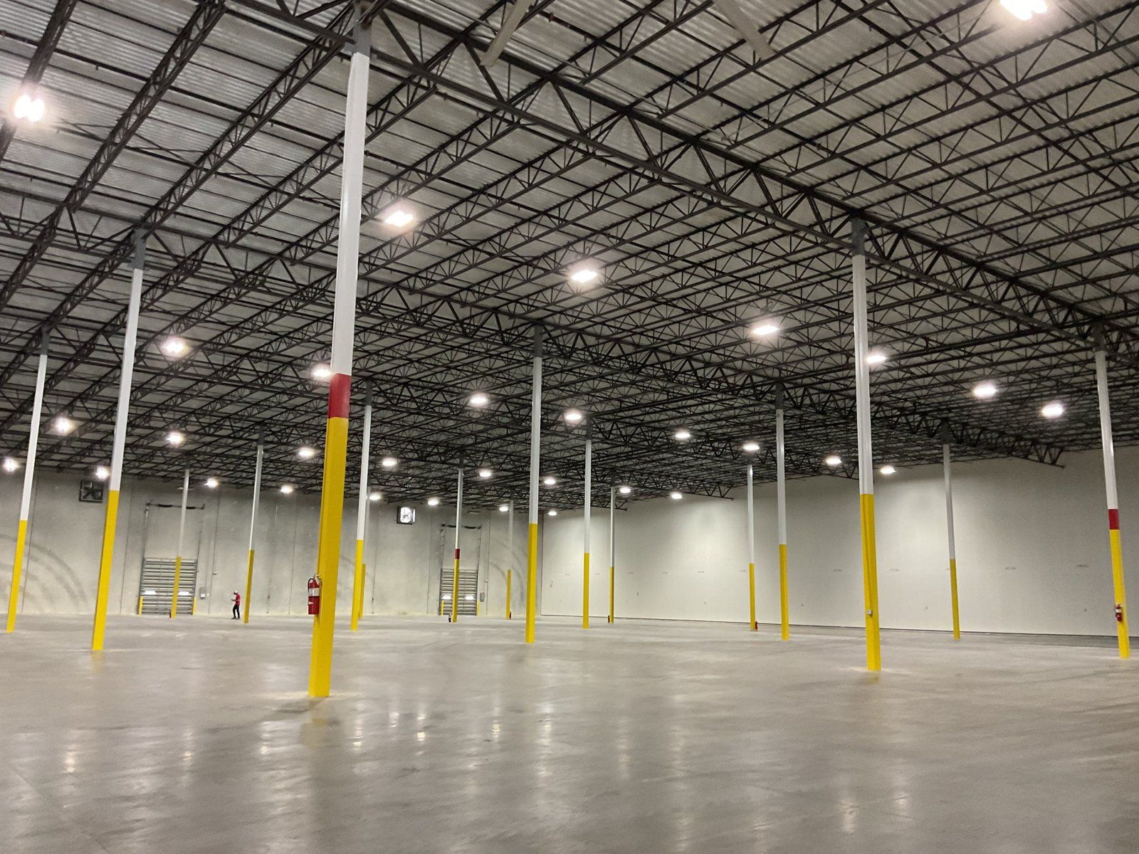 Warehouse wired by D.L. Williams with high-bay LED lighting