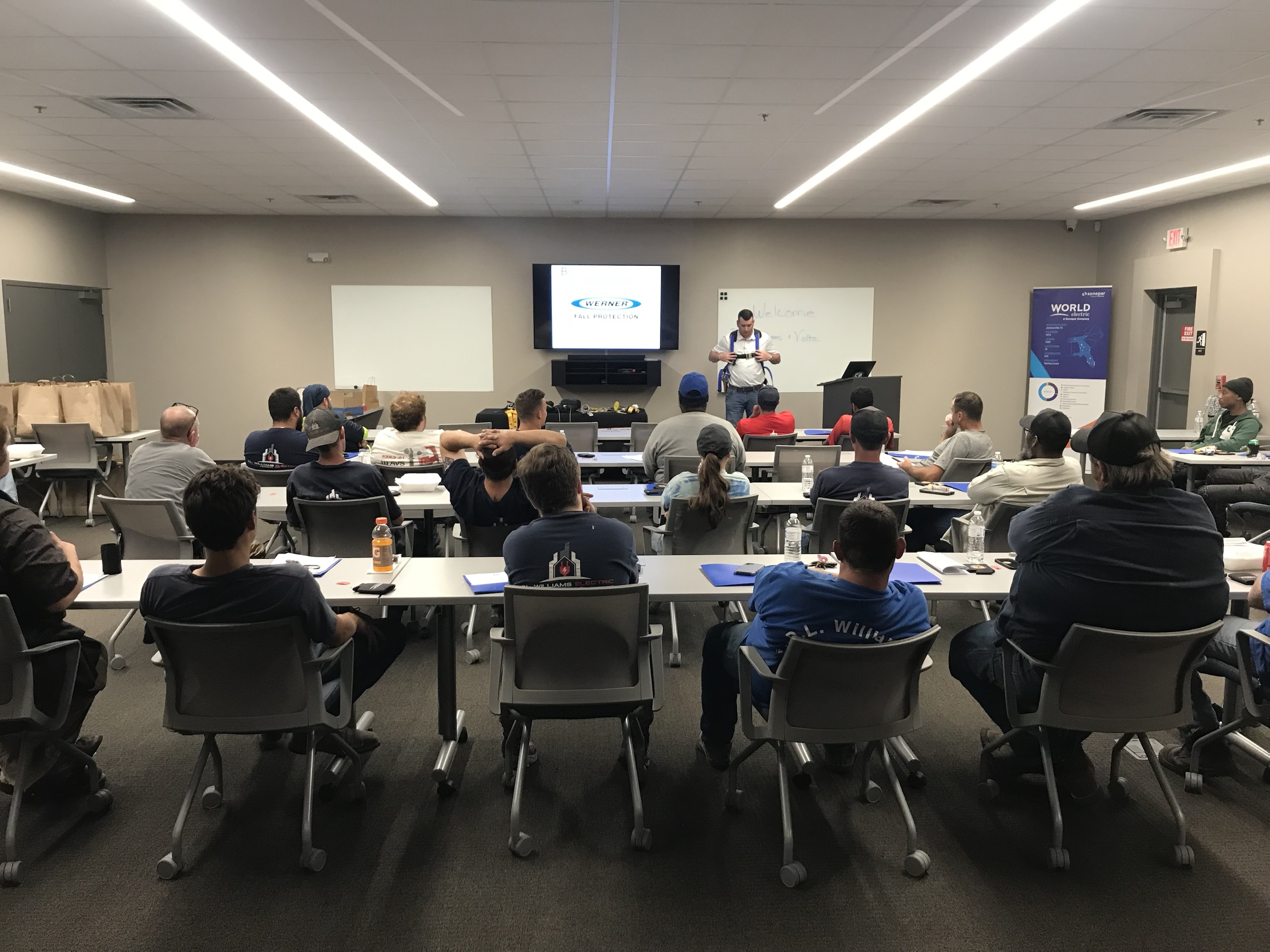 Fall protection training at the annual safety stand-down