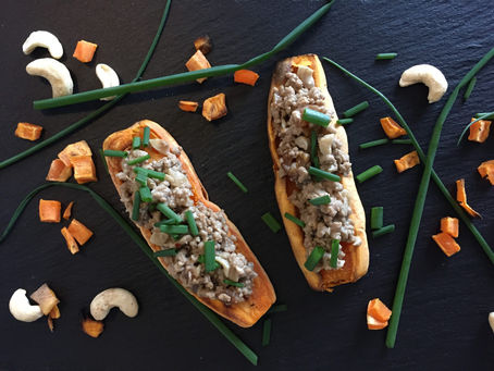 Sonnenblumen Toast aus Süsskartoffeln