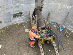 Technique sans tranchée Forages horizontaux à la tarière, vérinés. Diamètre 508 mm