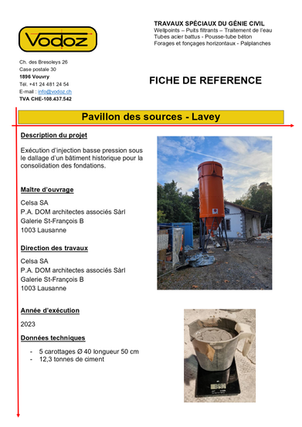 Injection au ciment