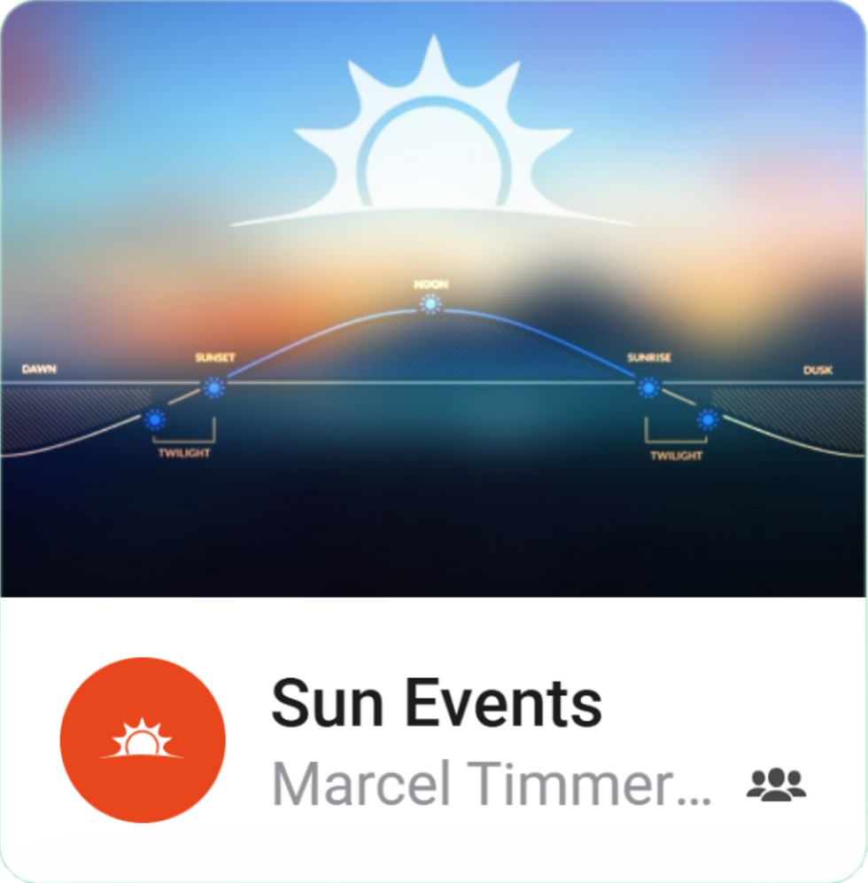 Homey's Sun Event app