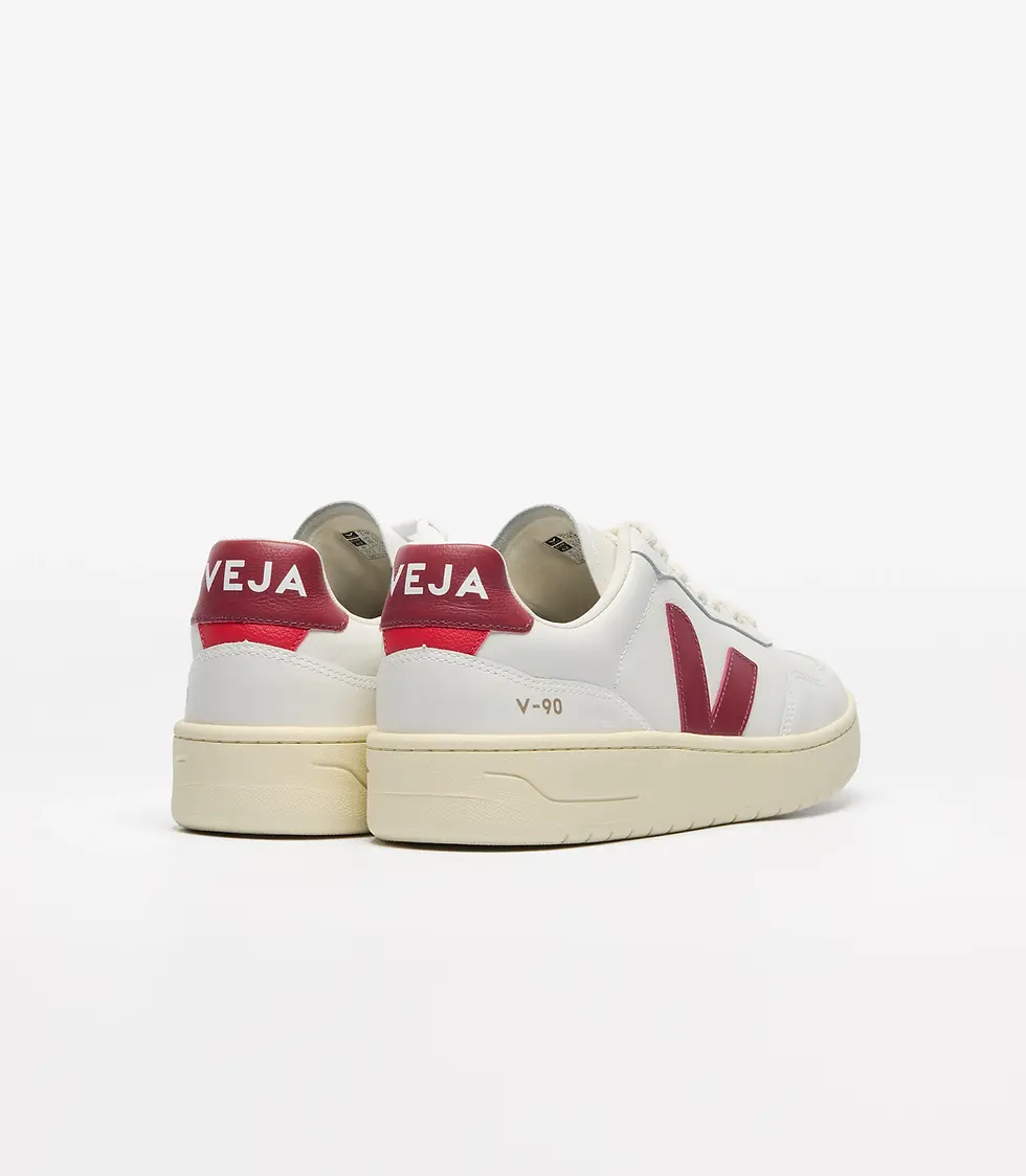Thumbnail: VEJA - V-90 LEATHER WHITE MARSALA